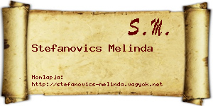 Stefanovics Melinda névjegykártya